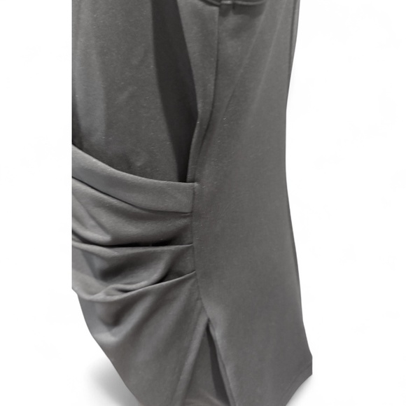 Grace Karin Black Sleeveless Wrap V-Neck Asymmetrical Blouse – Size XL - Picture 3 of 9